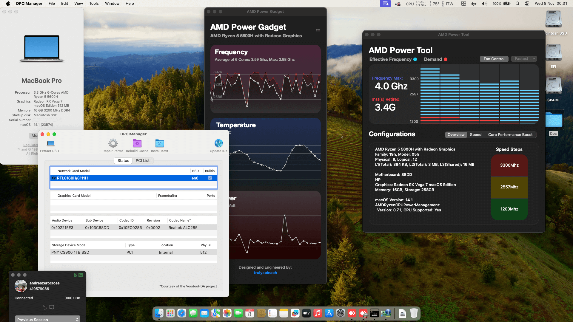 HP Pavilion Gaming 15 EC2047AX [AMD Ryzen 5 5600H + Radeon RX Vega 7 + I2C]   OpenCore 1